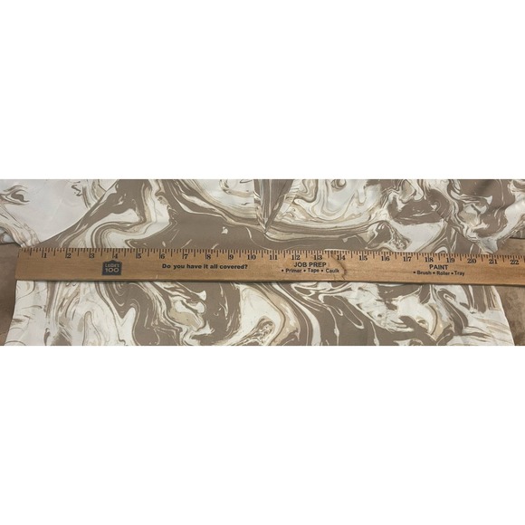 August Sky Anthropologie Beige Abstract Print Long Sleeve Blouse Top Size M - Picture 9 of 9